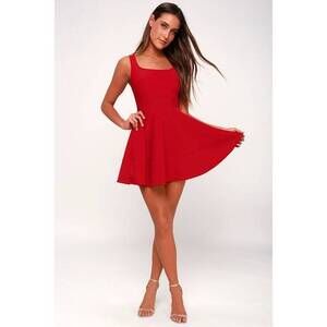 Lulus Home Before Daylight Red Dress - Size S